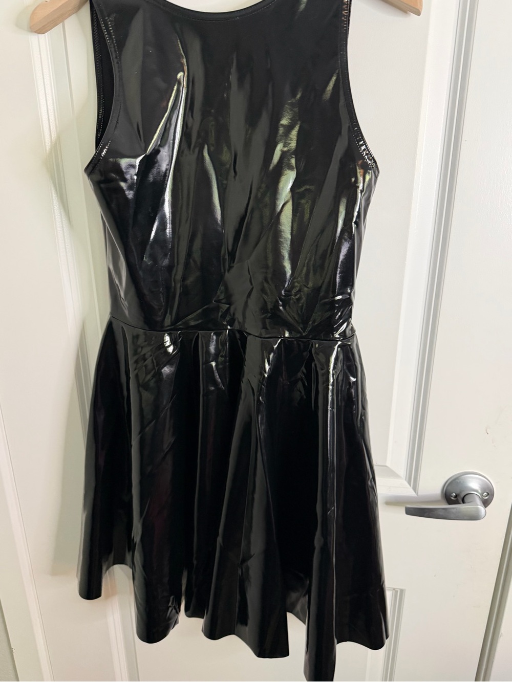 Blackmilk Black Patent Skater Mini Dress - Picture 3 of 3